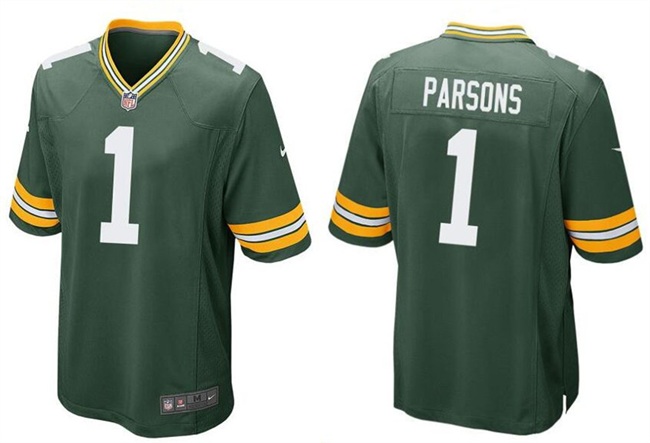 Men's Green Bay Packers #1 Micah Parsons Green 2025 Stitched Game Jersey Men's Green Bay Packers #1 Micah Parsons Green 2025 Stitched Game Jersey